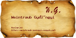 Weintraub Gyöngyi névjegykártya