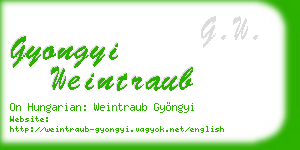 gyongyi weintraub business card